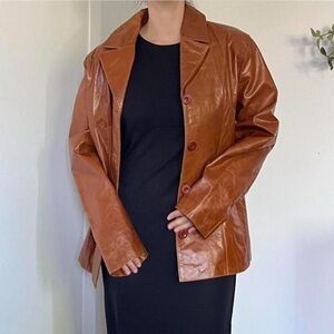Western Vintage Wilsons Leather Jacket in Cognac Brown